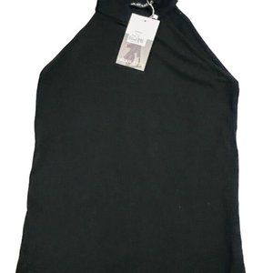 Women Milan Kiss Black Hight Neck Short Sleeve Size XL NWT